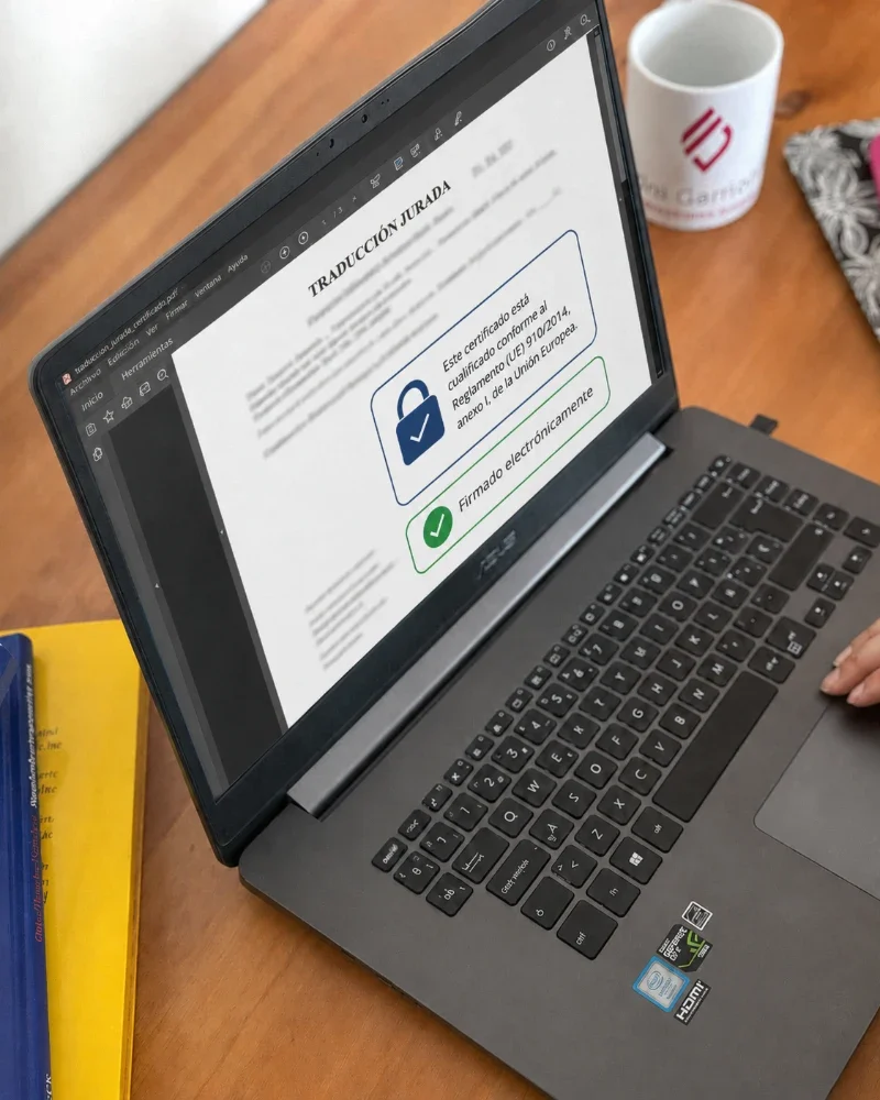 Traducción Jurada con firma electrónica - alemán - español
